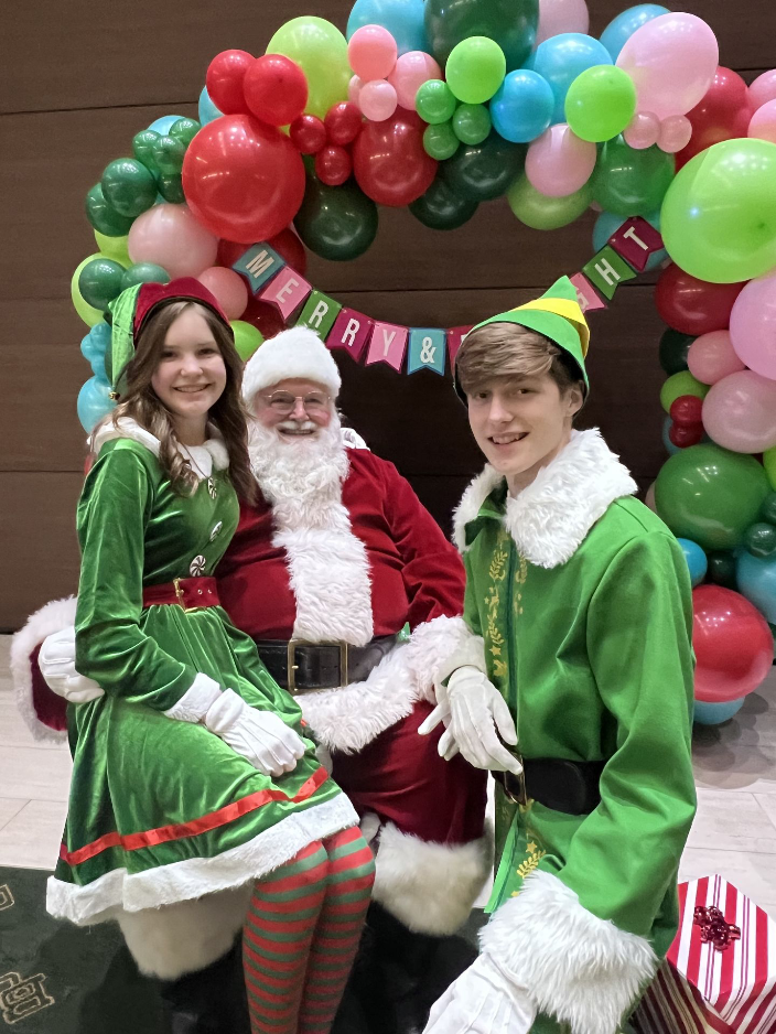 Santa with his elves
