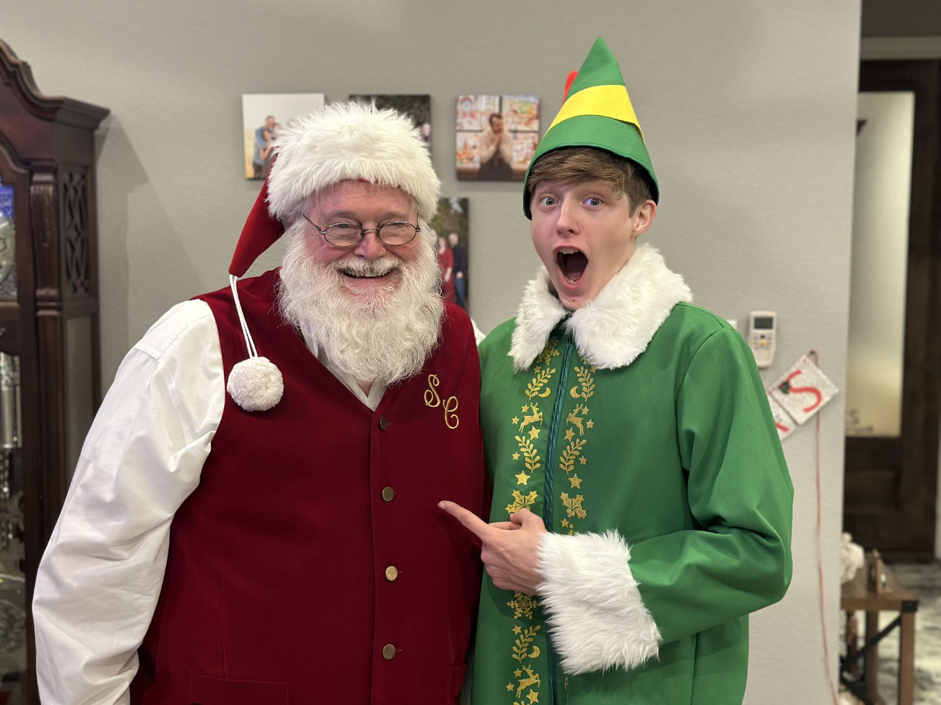 Santa with Buddy the Elf